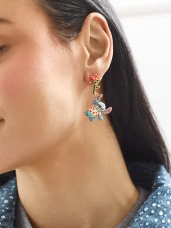 Disney Stitch Rose Earrings - Stitch Rose Earrings