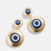 Divine Eyes Earrings - Gold/Blue