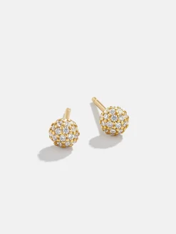 Dorothea 18K Gold Vermeil Earrings - Gold/Pavé