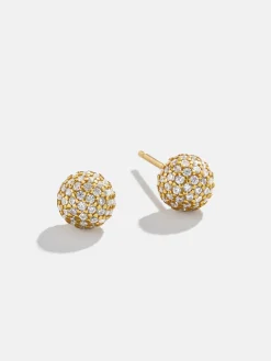 Dorothea 18K Gold Vermeil Earrings - Gold/Pavé