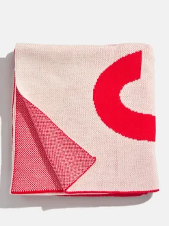 Down The Line Custom Blanket - Bright Red/White