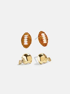 Draft Pick Earring Set - Football