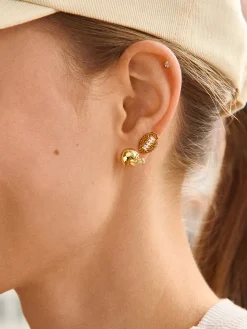Draft Pick Earring Set - Football