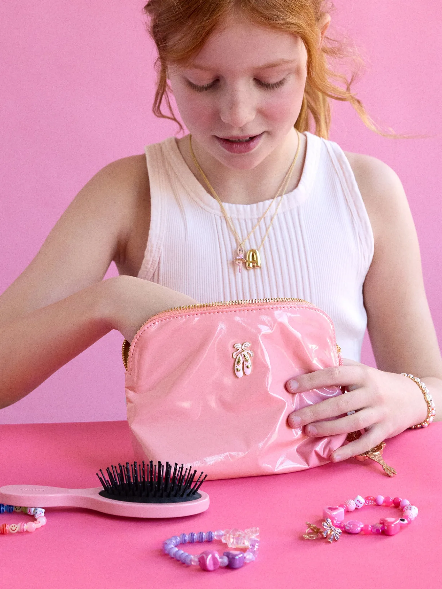 En Pointe Kids’ Jewelry Storage Pouch - Ballet