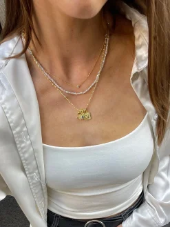 Enamel Number Custom Charm - Gold