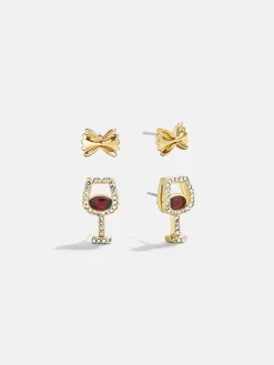Endless Pastabilities Earring Set - Red Wine Earring Set