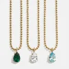 Esther 18K Gold Vermeil Birthstone Necklace - Crystal