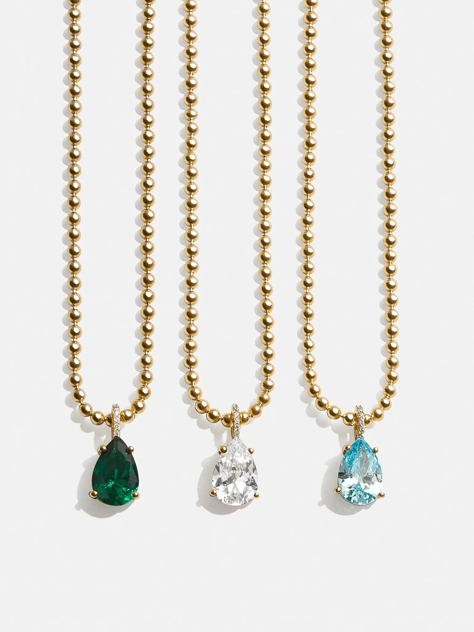 Esther 18K Gold Vermeil Birthstone Necklace - Crystal