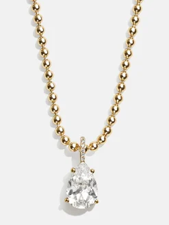 Esther 18K Gold Vermeil Birthstone Necklace - Crystal
