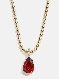 Esther 18K Gold Vermeil Birthstone Necklace - Garnet