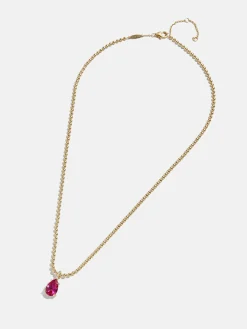 Esther 18K Gold Vermeil Birthstone Necklace - Garnet