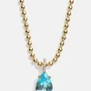 Esther 18K Gold Vermeil Birthstone Necklace - Aquamarine