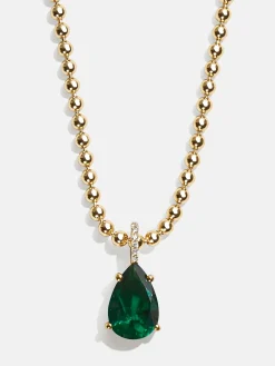 Esther 18K Gold Vermeil Birthstone Necklace - Emerald