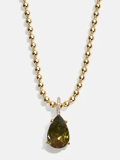 Esther 18K Gold Vermeil Birthstone Necklace - Peridot