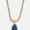 Esther 18K Gold Vermeil Birthstone Necklace - Blue Zircon