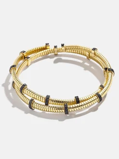 Eve Cuff Bracelet - Gold/Black