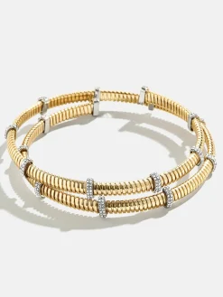 Eve Cuff Bracelet - Gold/Pavé