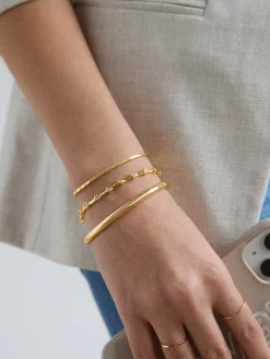 Eve 18K Gold Vermeil Tennis Bracelet - Gold/Pavé