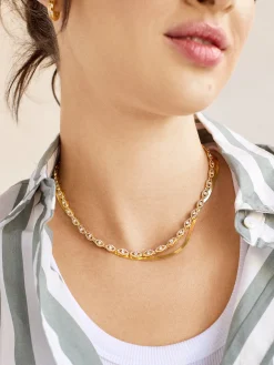 Evil Eye On Repeat Tennis Necklace - Gold/Pavé