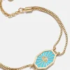 Evil Eye Reversible Bracelet - Gold/Turquoise