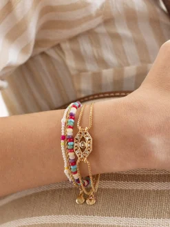 Evil Eye Reversible Bracelet - Gold/Multi