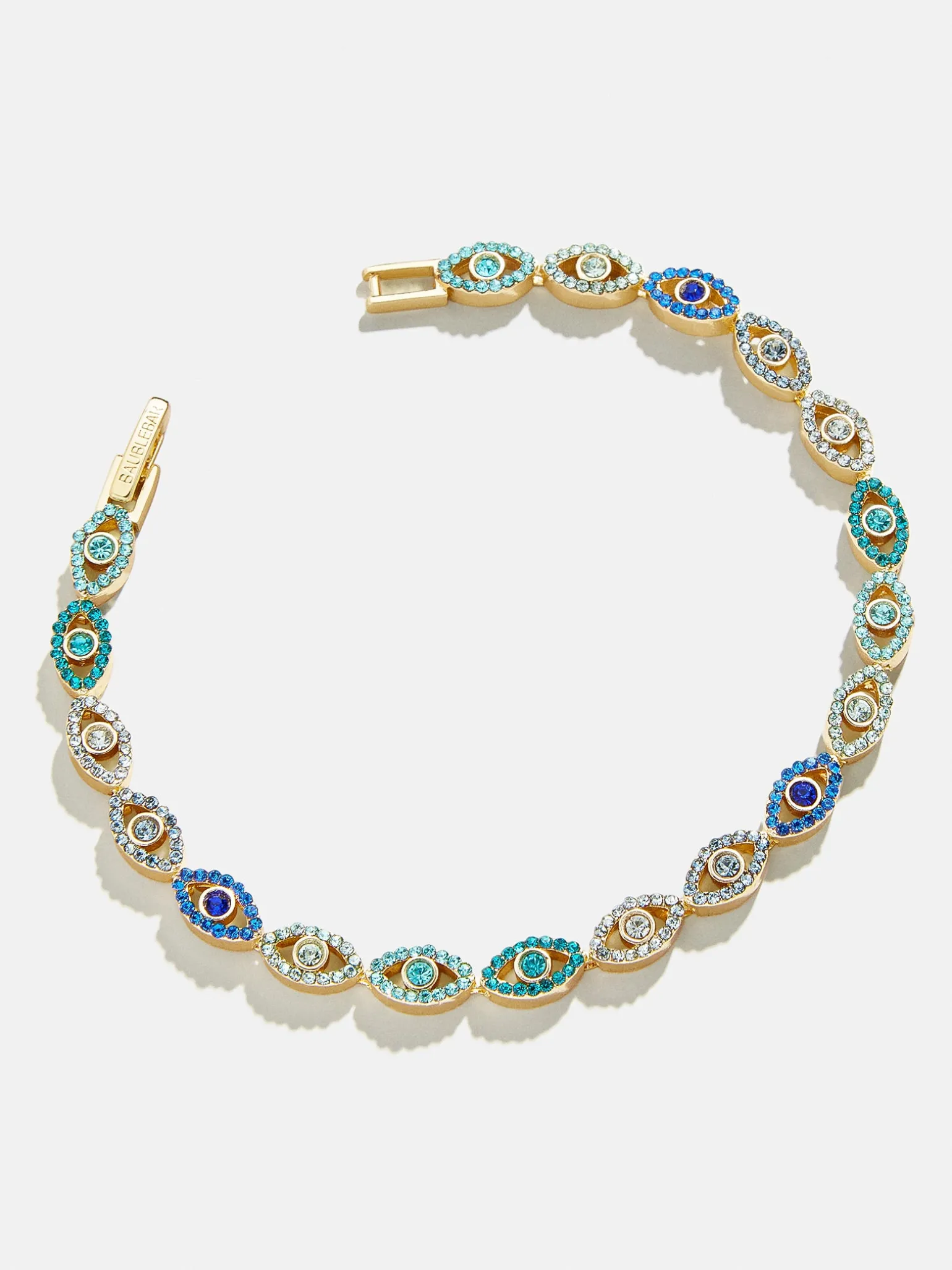 Evil Eye Tennis Bracelet - Gold/Blue