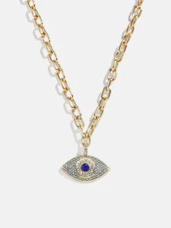 Eyes Out Necklace - Gold/Blue
