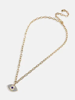 Eyes Out Necklace - Gold/Blue