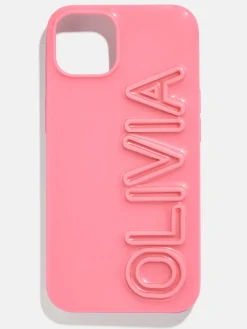 Fine Line Custom iPhone Case - Pink