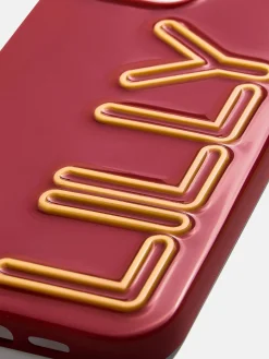 Fine Line Custom iPhone Case - Dark Red/Rose