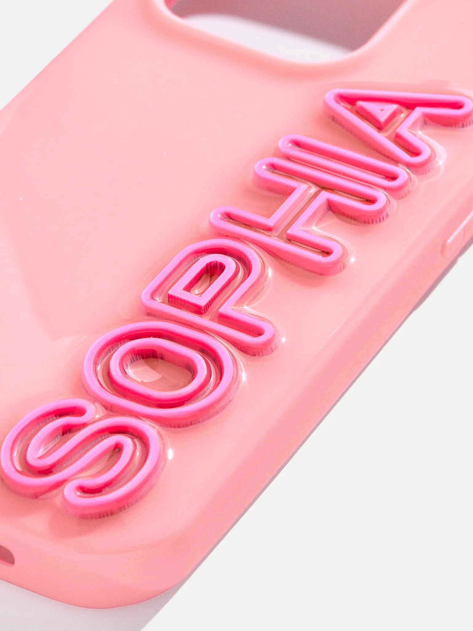 Fine Line Custom iPhone Case - Blush/Pink