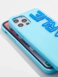 Fine Line Custom iPhone Case - Light Blue/Cobalt