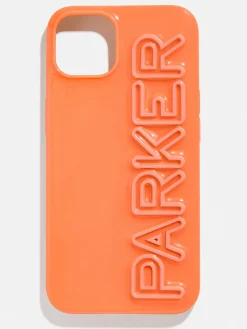 Fine Line Custom iPhone Case - Orange