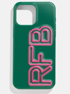Fine Line Custom IPhone Case - Green/Hot Pink