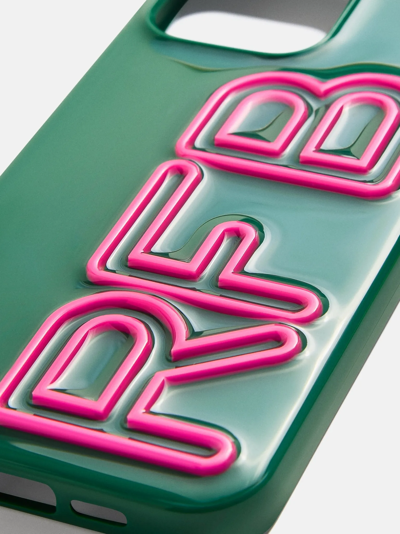 Fine Line Custom IPhone Case - Green/Hot Pink
