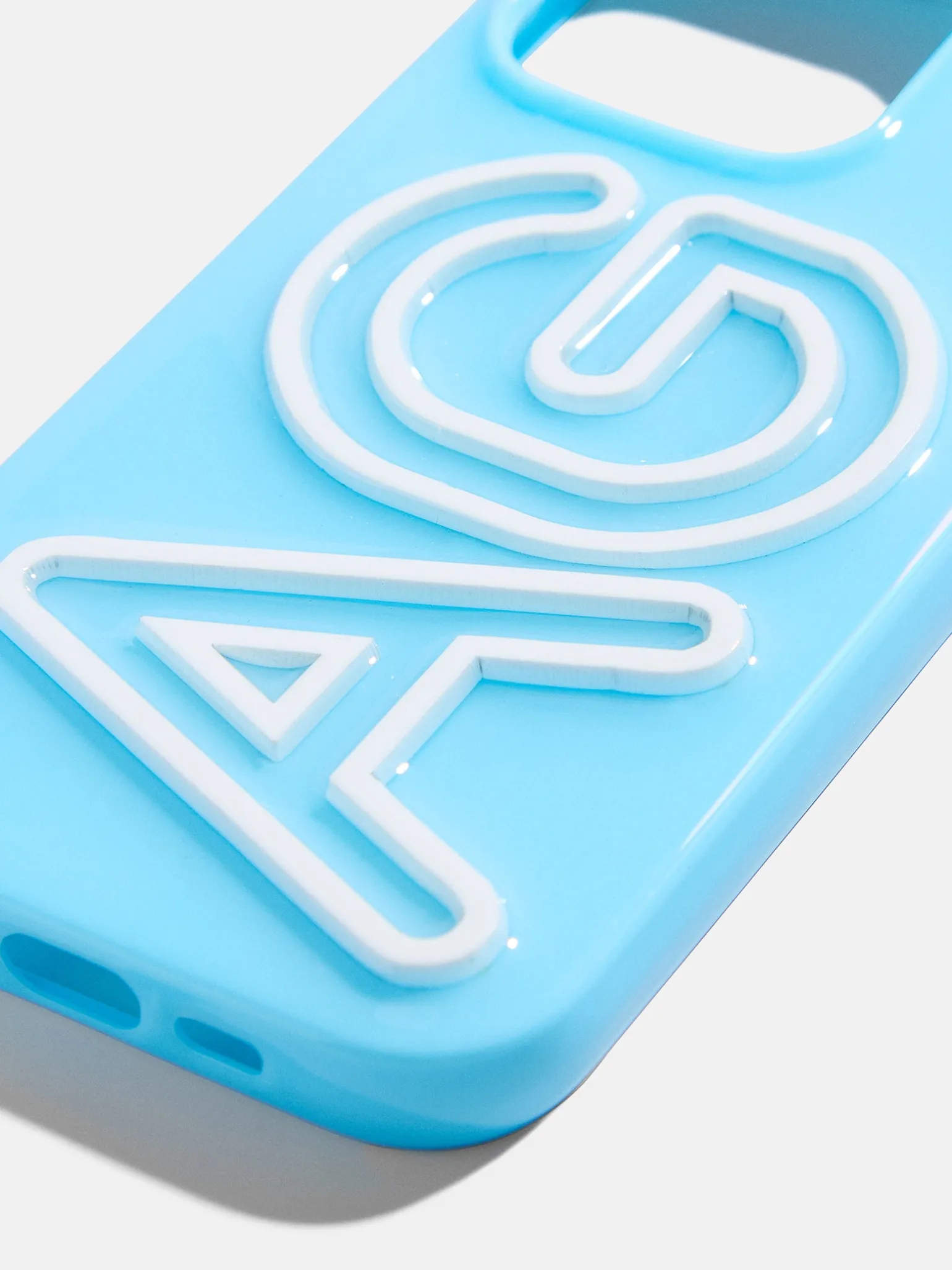 Fine Line Custom iPhone Case - Light Blue/White
