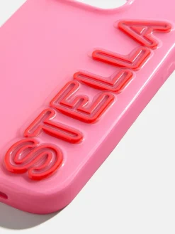 Fine Line Custom iPhone Case - Pink/Red