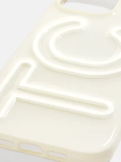 Fine Line Custom iPhone Case - White