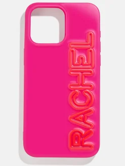 Fine Line Custom iPhone Case - Hot Pink/Orange