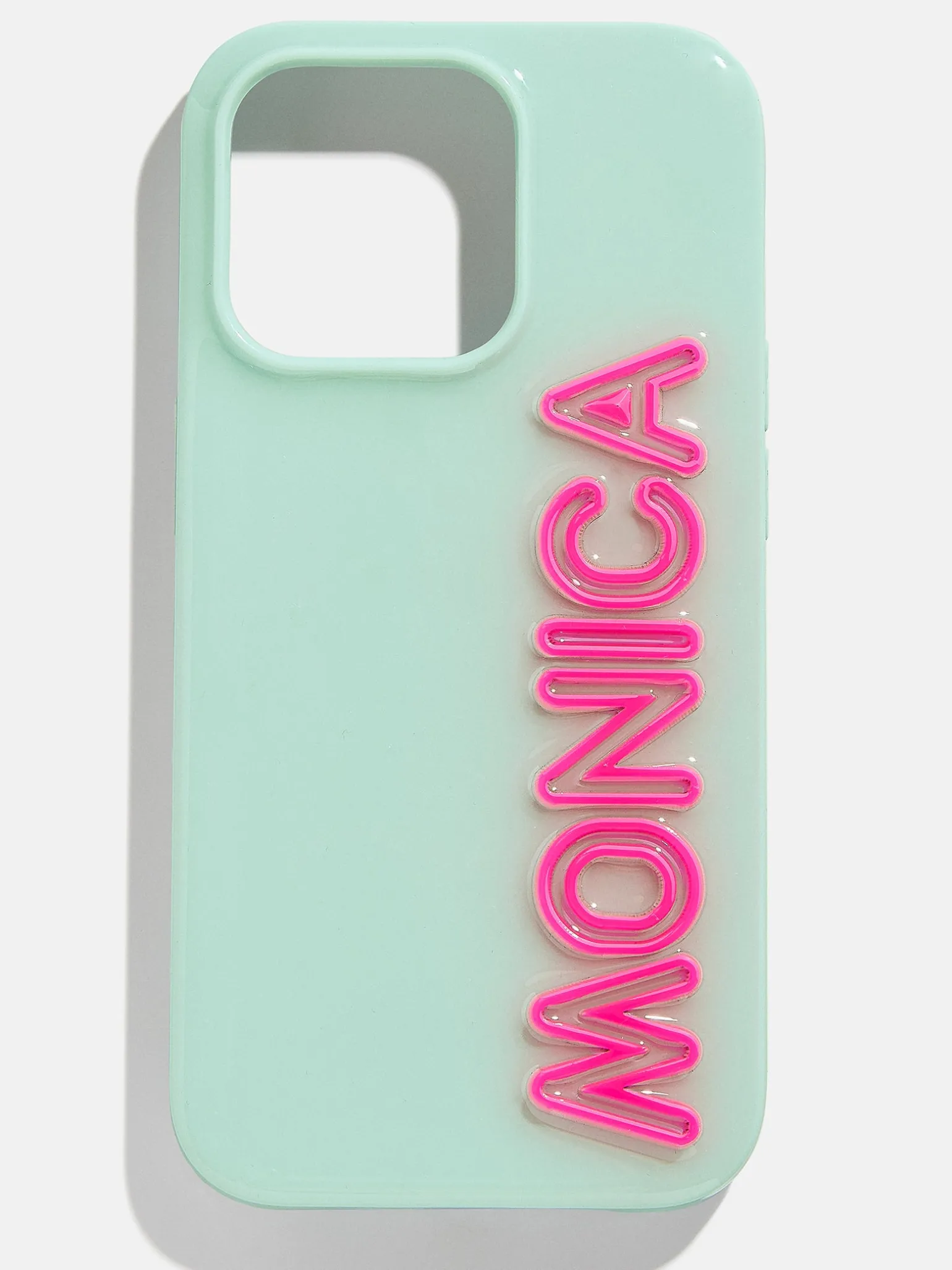 Fine Line Custom iPhone Case - Mint/Hot Pink