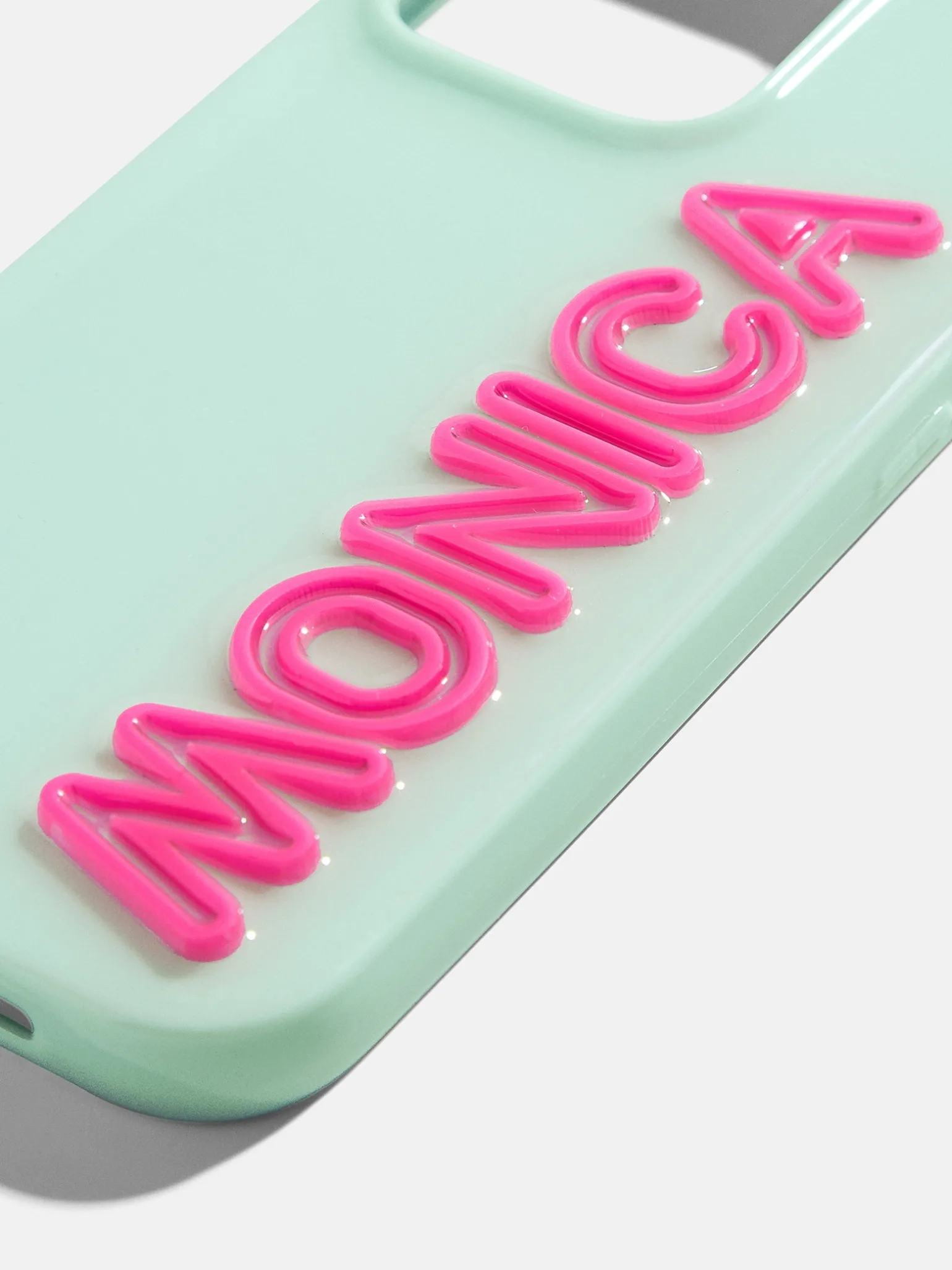 Fine Line Custom iPhone Case - Mint/Hot Pink
