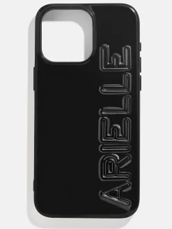 Fine Line Custom iPhone Case - Black