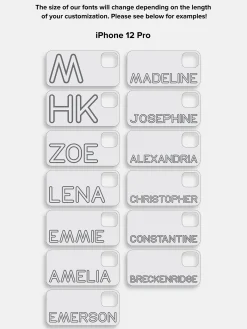 Fine Line Custom iPhone Case - Black