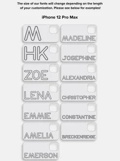 Fine Line Custom iPhone Case - Black