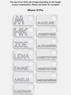 Fine Line Custom iPhone Case - Black