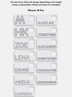 Fine Line Custom iPhone Case - Black