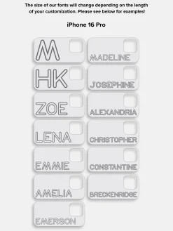 Fine Line Custom iPhone Case - Black