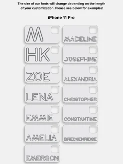 Fine Line Custom iPhone Case - Black