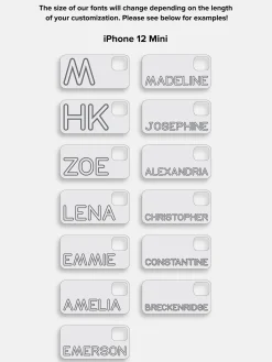 Fine Line Custom iPhone Case - Black