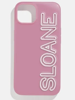 Fine Line Custom IPhone Case - Dark Purple/White